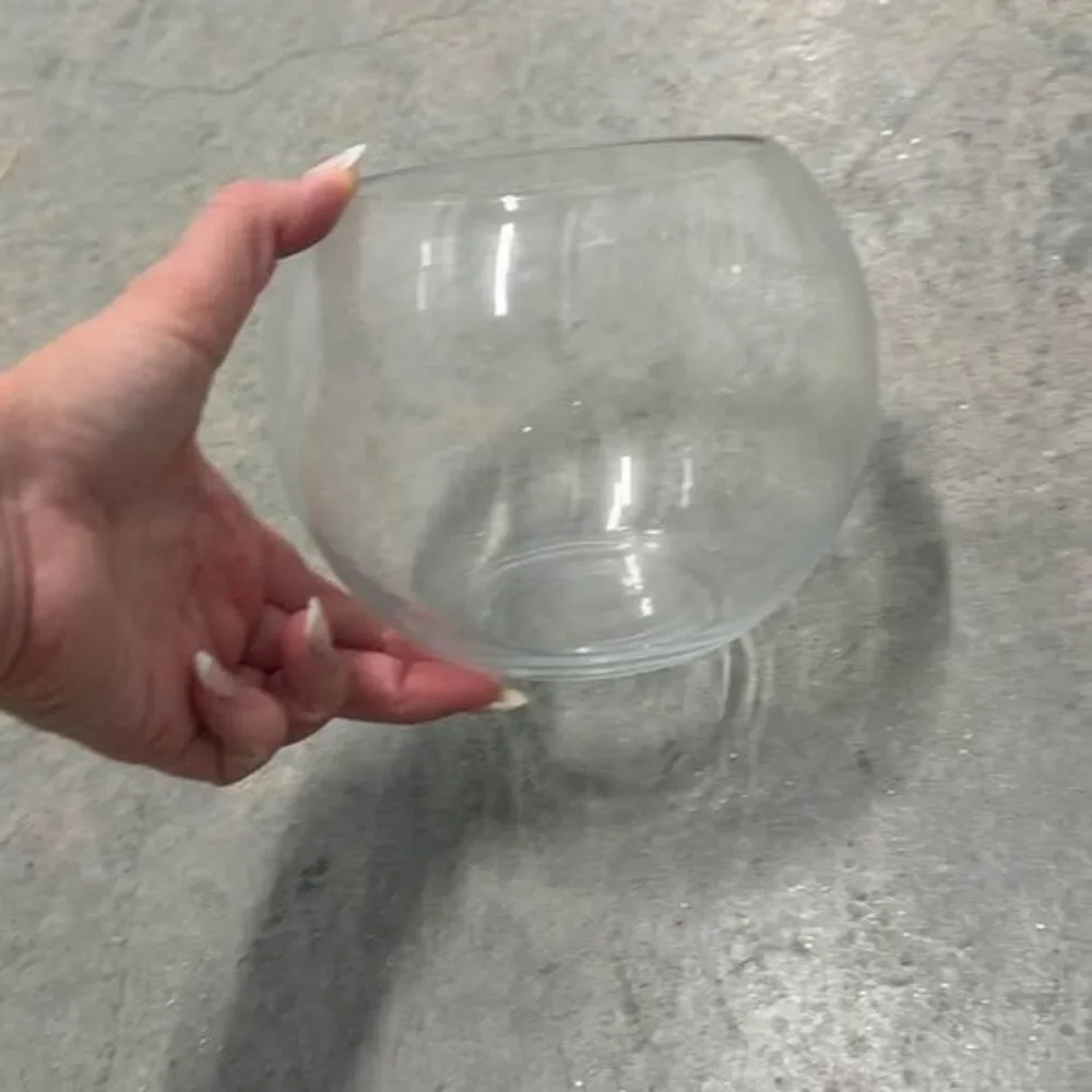 Clear Glass Fish Bowl Vase